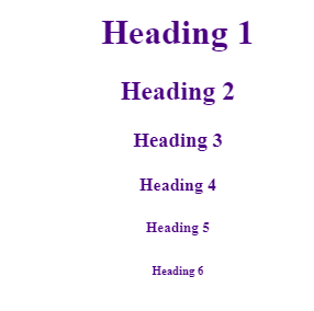 HTML5 Headings