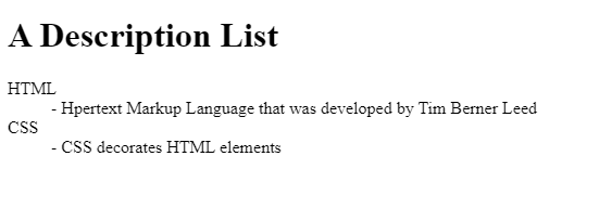 HTML5 Lists